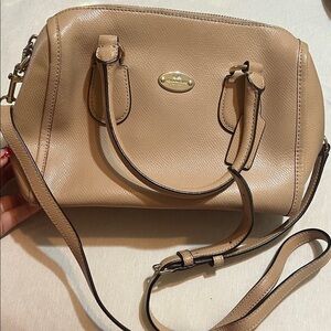 Coach Beige Leather Handbag vintage